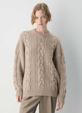 Ariantz Heritage Merino Wool Cable Knit Crewneck Sweater